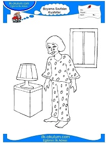 Çocuklar İçin Eşofman-Pijama Boyama Sayfaları 